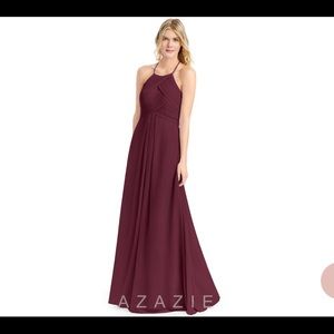Azazie Ginger Bridesmaid/Formal Dress in Cabernet